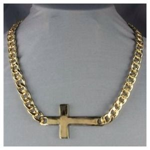 Gold cross hip-hop chain