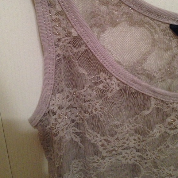SOLD**Camel colored lace cami - Picture 2 of 3
