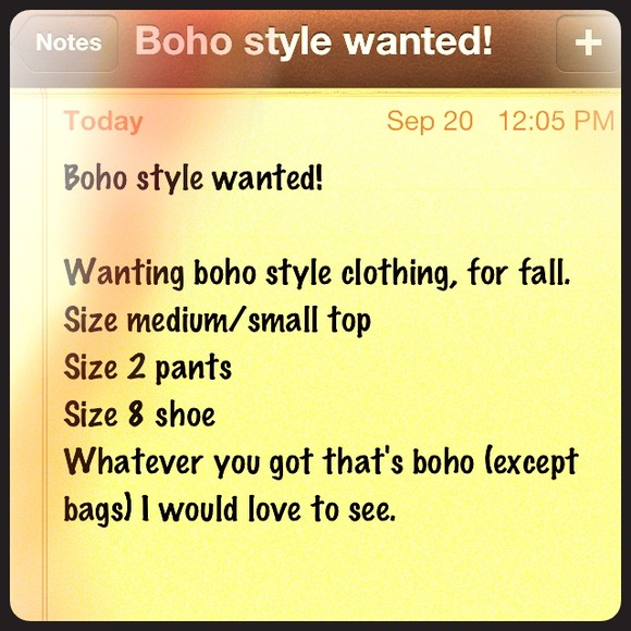 Wanted! Boho style - Picture 1 of 1