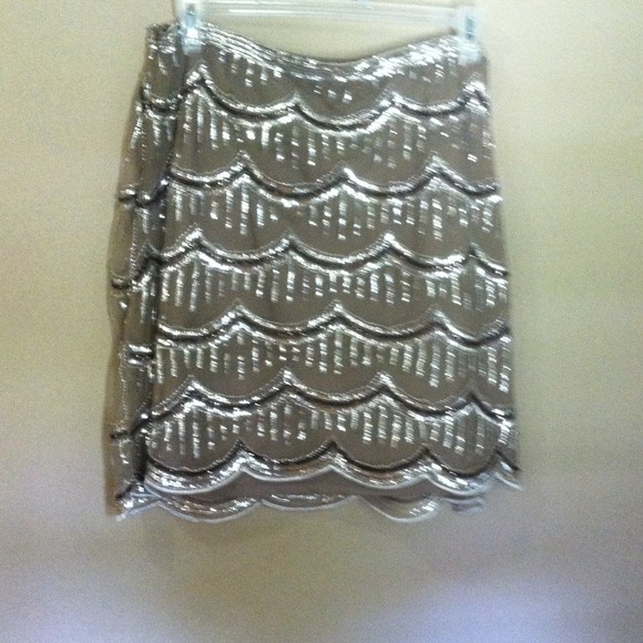 Sequined brown skirt