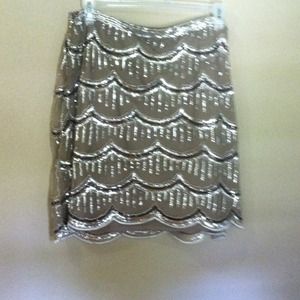 Sequined brown skirt