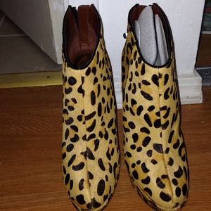 Just reduced Bebe leopard booties