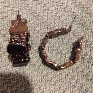 Copper colored earrings