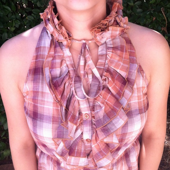 Plaid Ruffled Top - Picture 2 of 2