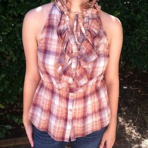 Plaid Ruffled Top