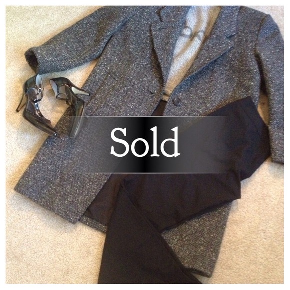 Vintage tweed jacket winter coat size L
