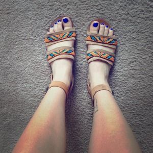 Beaded sandals from Zara!