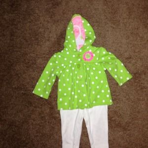 ❌SOLD❌ Baby girl Carter's hooded sweater and leggi