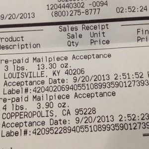 Printed, Boxed,, and Shipped!