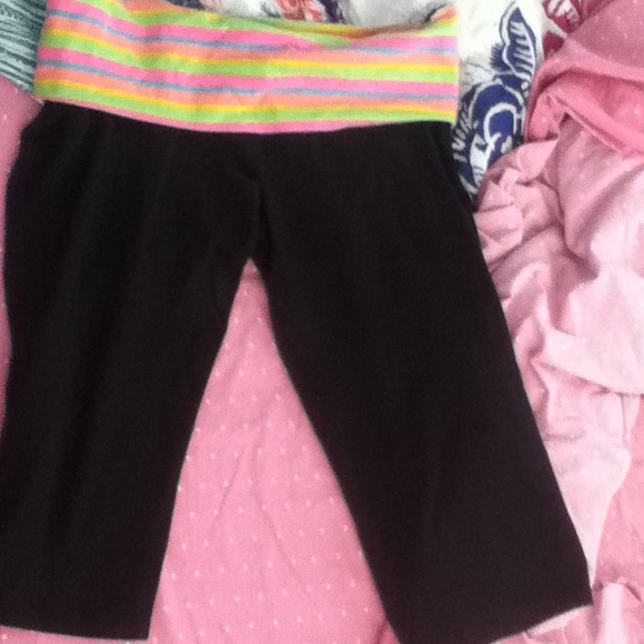 Leggings black and rainbow color