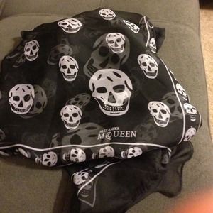 Inspired Alexander McQueen skull chiffon scarf