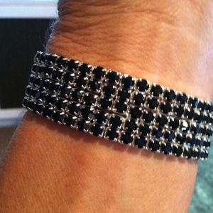 Bracelet. available in black & clear crystals