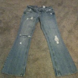 Distressed jeans