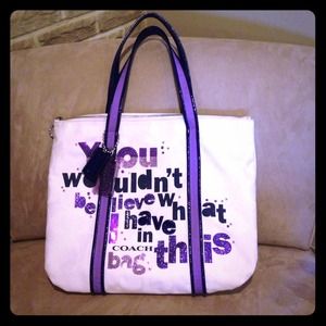 💯% AUTHCOACH POPPY YOU WOULDN'T BELIEVE GLAM TOTE