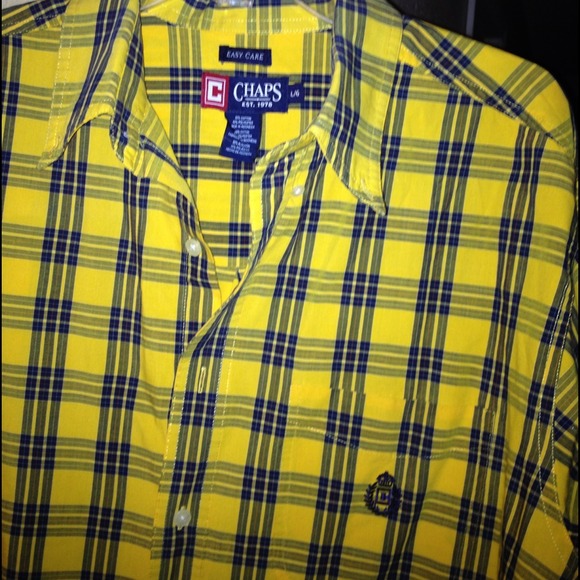 Reduced Men's Chaps Plaid Shirt SzL - Picture 2 of 2