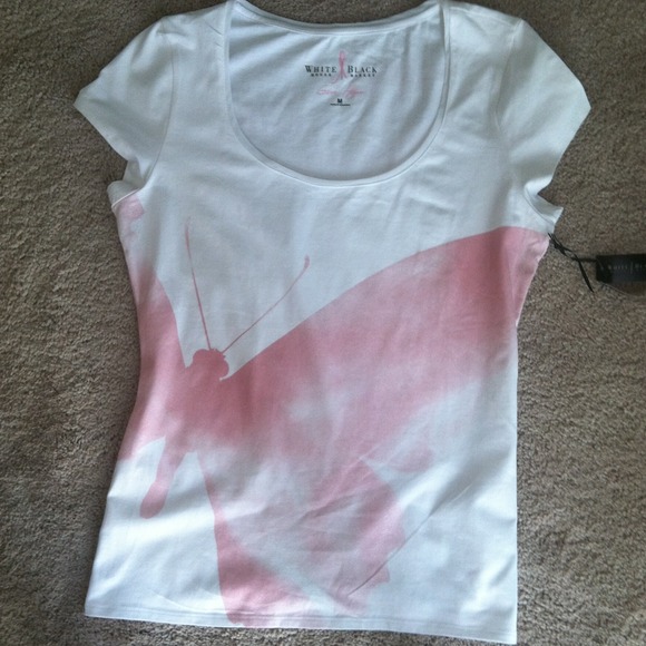 SOLD IN BUNDLE!!  WHBM butterfly T-Shirt NWT