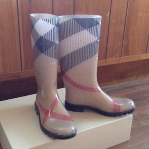 Burberry rain boots
