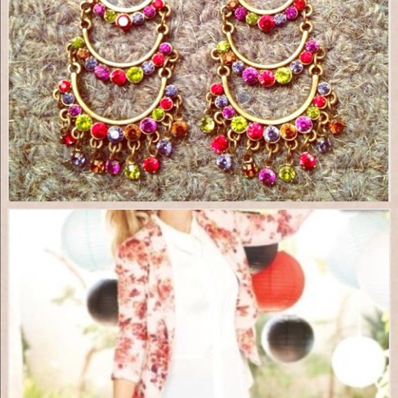Floral Vintage Style Blazer & Earrings Trade