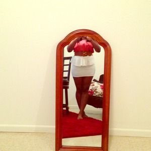 White peplum skirt by body central