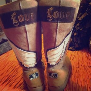 Tylie Maibu LOVE Angel wing boots