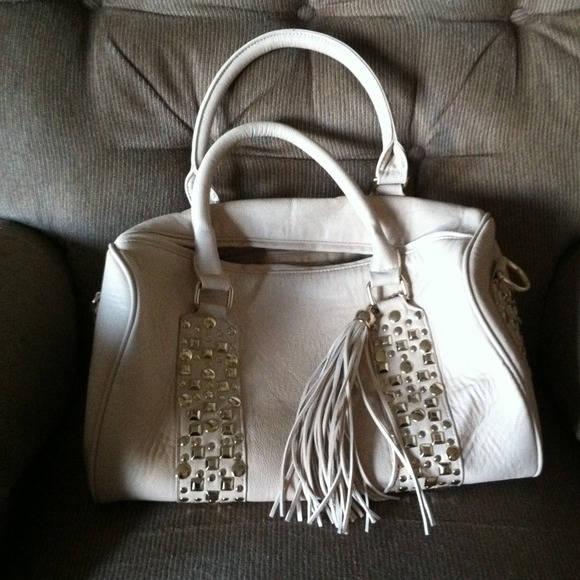 Tan hand bag