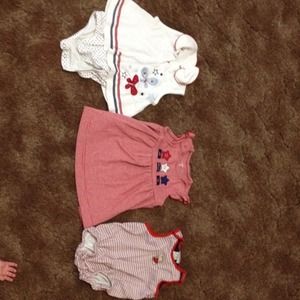 Red, white, and blue outfits