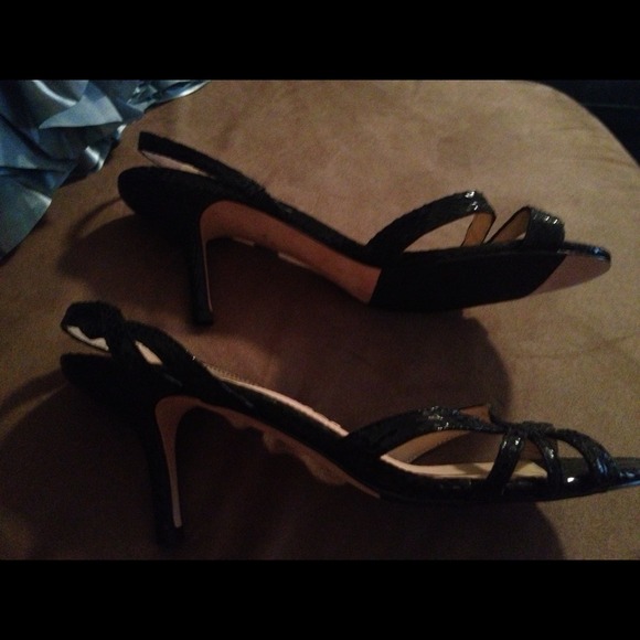 REDUCED!NWOBJohnston & Murphy Snakeskin Slingbacks - Picture 3 of 4