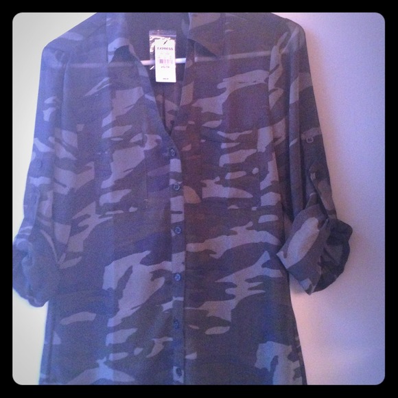 Camo button up