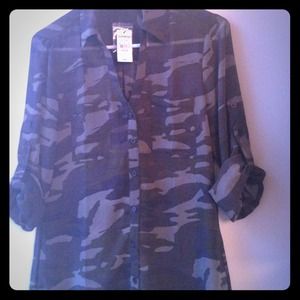 Camo button up
