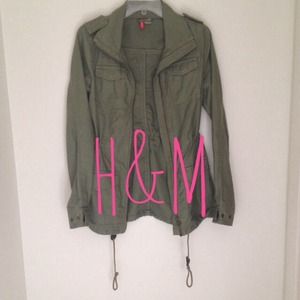 H&M olive green utility jacket