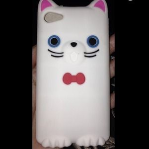 Cute White Cat Case for Iphone 4 and 4s