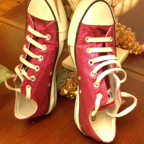 Pink glitter All Star Converser (men size)