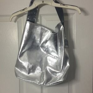 Silver hand bag