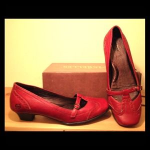 Red Born Mary Janes