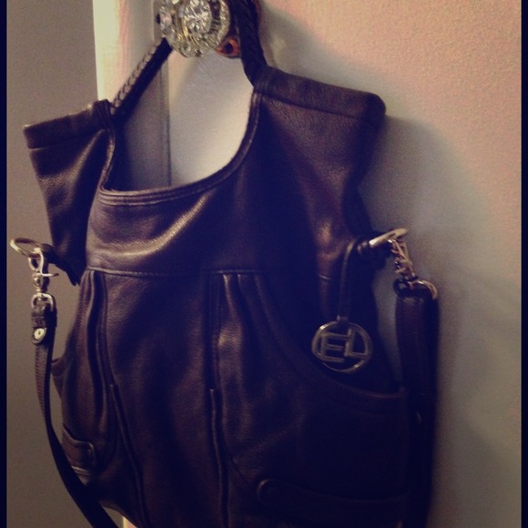 Elliot Lucca brown leather bag authentic