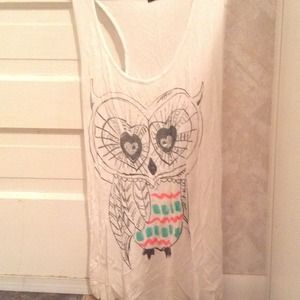 Adorable owl tank top