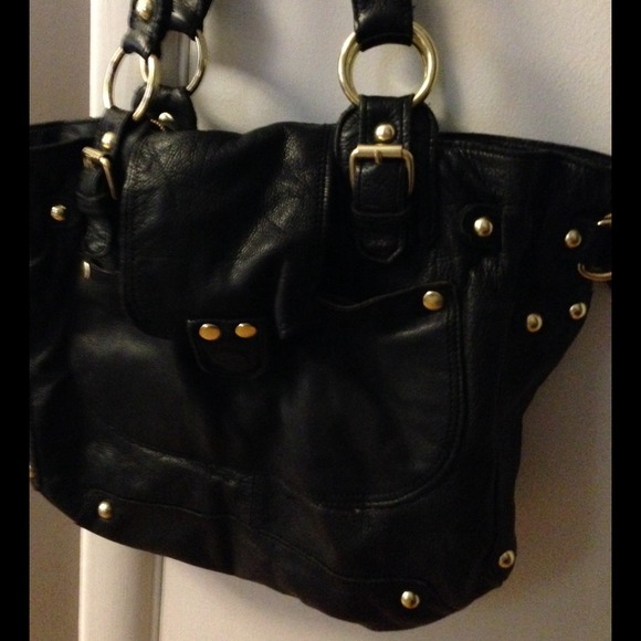 Linea Pelle black leather bag