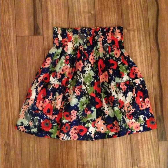 ❌RESERVED floral printed skirt from Anthropologie