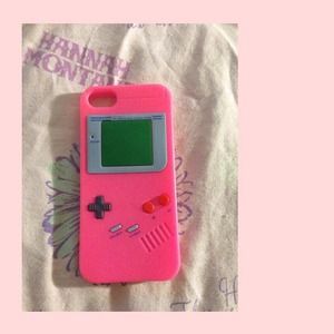 Pink game boy iphone 5 case