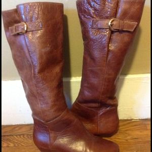Steve Madden cognac brown leather intyce boots
