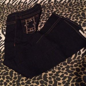 Bebe jeans with rhinestone back pockets