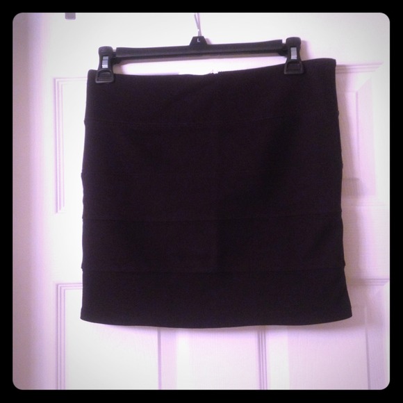 Black mini skirt!