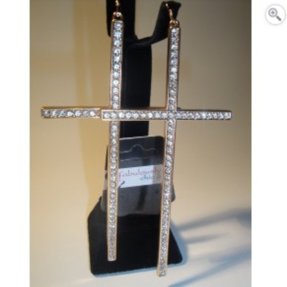 Crystal filled solid cross
