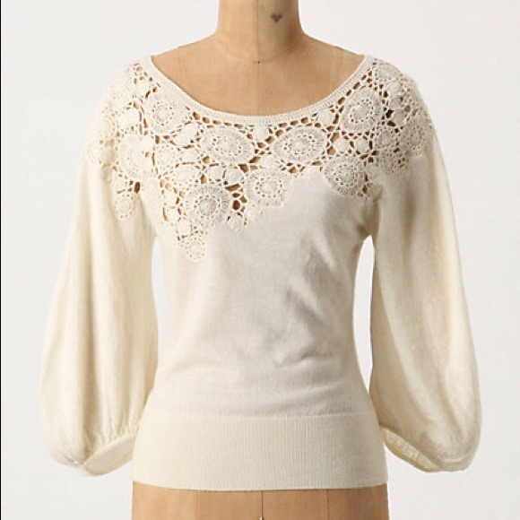 NEW anthropologie dog rose pullover sweater