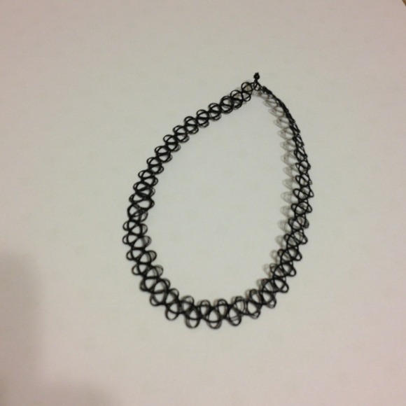 Black "Tattoo" Choker Necklace