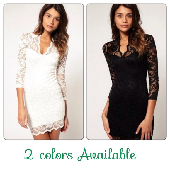 Dresses & Skirts - Sexy elegant lace dress for fall 2 colors avb