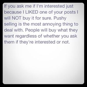 No "ARE YOU INTERESTED ?'s"