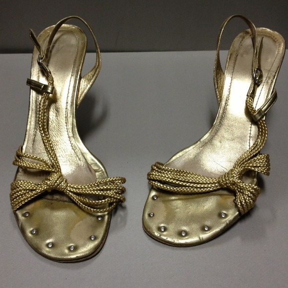 Gold Banana Republic sandals