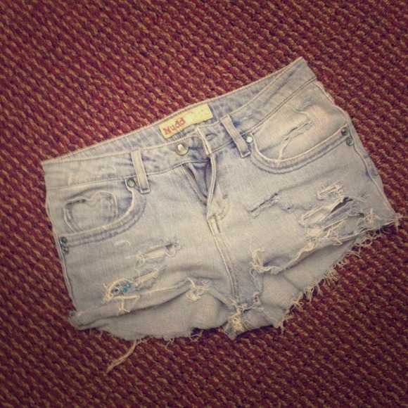 High-waisted Shorts Blue Jeans