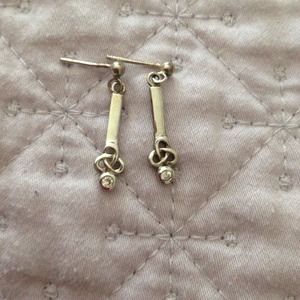 Celtic knot crystal earrings